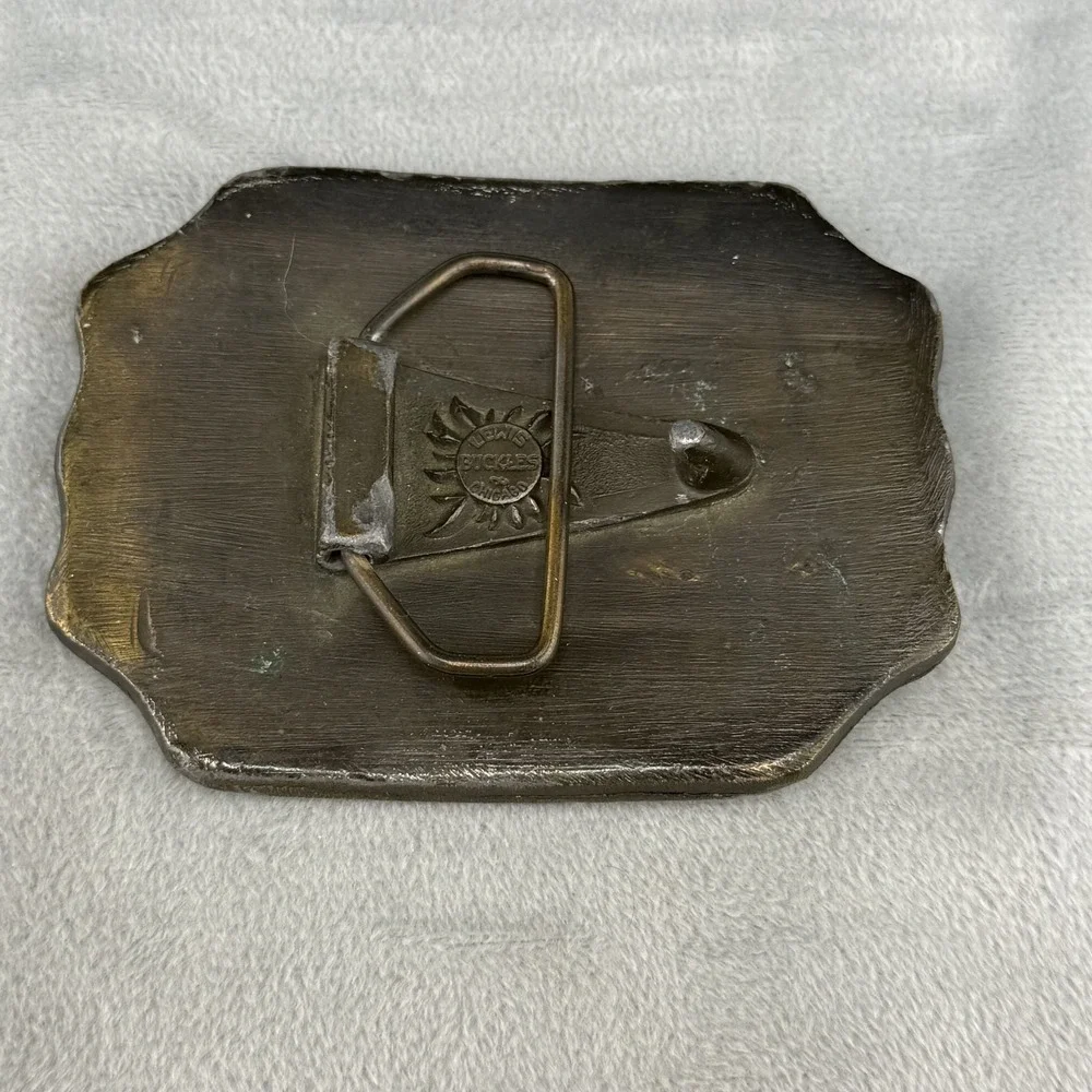 Vintage‎ Lewis Buckles Belt Buckle Gold American Express Train Brass One Size